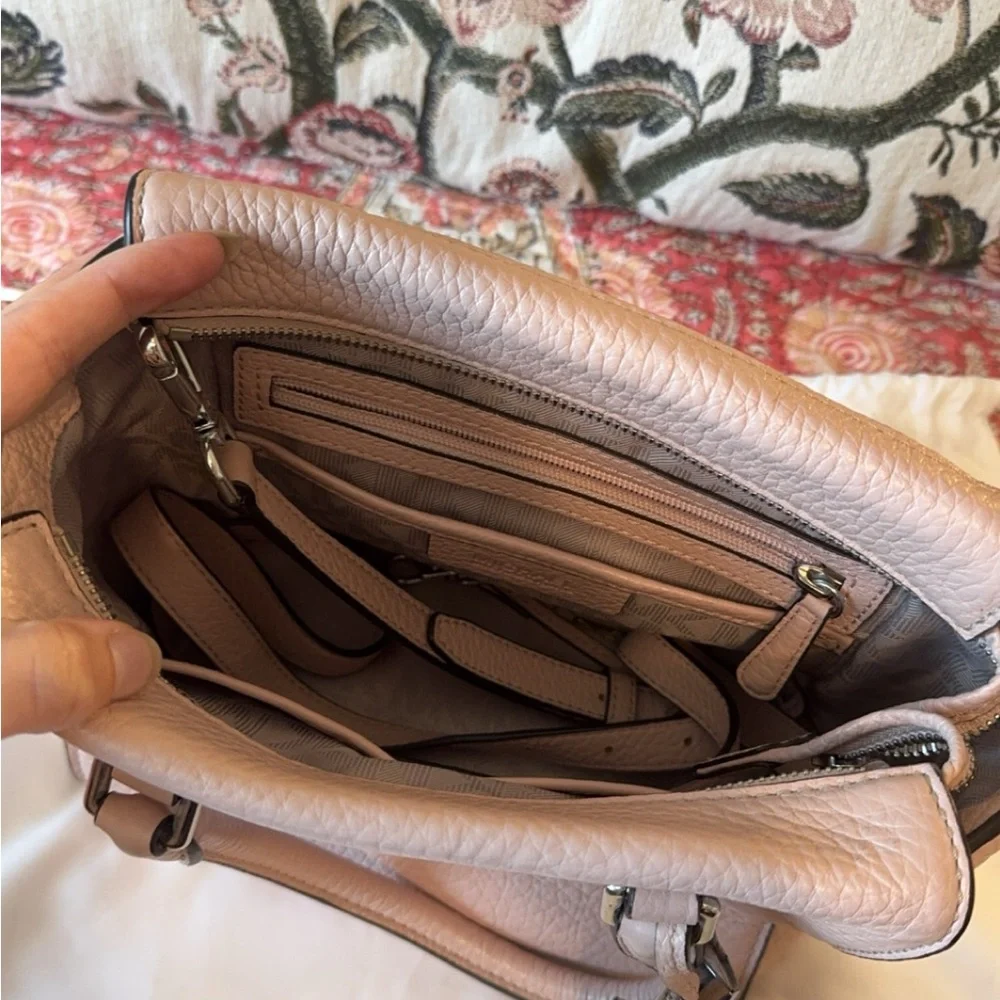 Michael Kors Light Blush Pebbled Leather Satchel